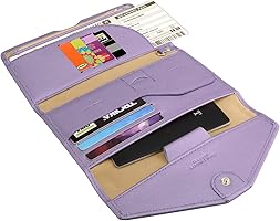 Zoppen Passport Holder Women/Men Mulit-Purpose RFID Blocking